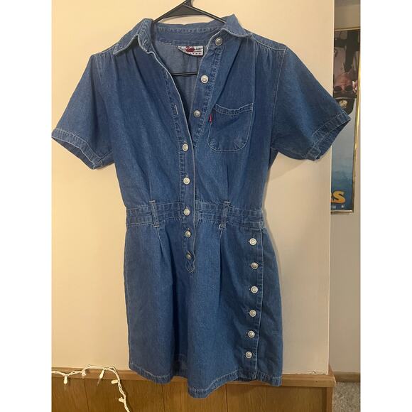 Vintage Gloria Vanderbilt Denim Romper - Picture 1 of 4